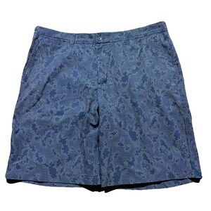 Nike Golf Mens Dri-Fit Camo Shorts 36 Blue Stretch Performance Stretch Lightweig